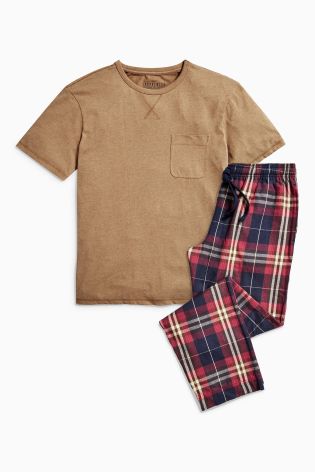 Camel Woven Check Set